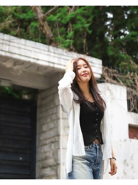 エイバヘア 新大久保(AVAHAIR) レイヤーカット×ナチュラルブラウン