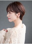 ショートボブグレージュオリーブベージュ韓国ヘア_F30149