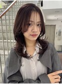 ロングレイヤーカット/ブラウンカラー/艶髪