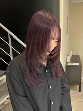 美容室エクストラアーツジャパン(X ARTS JAPAN)&nbsp;透けるラベンダーカラーにワンカールで決まるレイヤースタイル*