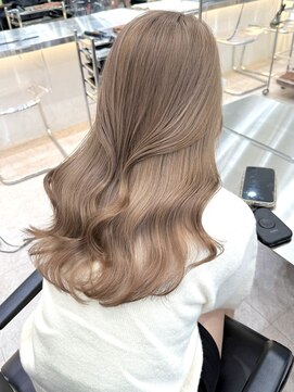 サンクプロジェクト(cinq PROJECT) 原宿韓国顔まわりミルクティーベージュミルクティーグレージュ