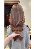 クレエ ヘアー デザイン(creer hair design)&nbsp;20代30代40代ピンクベージュ×大人可愛いツヤ髪ウェーブロング