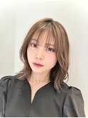 表参道艶髪ミディアムレイヤー髪質改善カラーアッシュグレー30代