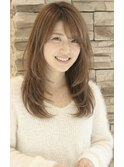 30代40代大人可愛いレイヤースタイル　大人ロング　セミロング