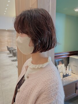 トップヘアーヒルズ 安城(TOP HAIR HILLS) ボブパーマ髪型20代30代40代前髪あり前髪無し面長丸顔