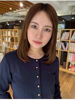 ケーツー心斎橋 クイーンズガーデン バイ ケーツー(K two QUEEN'S GARDEN by K two) 【吉田】透明感ブラウン/ミディアムレイヤーカット/顔周りカット