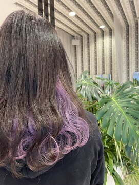 アース 前橋店(HAIR&MAKE EARTH) インナーカラー　ラベンダーカラー　パープルカラー