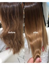 ブリーチ履歴に縮毛矯正をかけれます。くせ毛でブリーチ履歴がある人もご相談下さい。