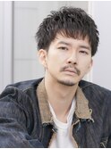 ツーブロックワイルド黒髪ショート