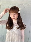 メルティーカラー大人ガーリーウェーブミディアム似合わせカット