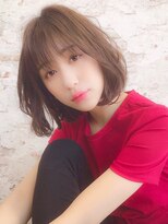 イメチェン/似合わせカット/フルバング/レッドブラウン/錦糸町
