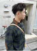 スパイキーショート ピンパーマ ツイストスパイラルパーマ 眉毛