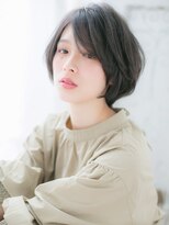 海浜幕張/髪質改善/グレージュアッシュ!斜めバングショートボブf