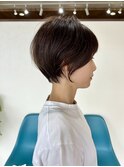 【奥山敬大】大人可愛いショート/オリーブベージュ