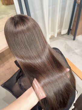 リンクミリ(Link mili) 【ブリーチなしカラー】ミルクティーベージュ/髪質改善/透明感