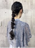 ローポニー×編み込みミックス