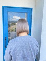 ヘアーメイク コラソン(hair make corazon)&nbsp;1黒髪ボブルフネビージュ小顔ワンレンダークアッシュ