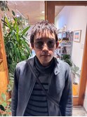 メンズショート スパイキーショート アッシュブラウン