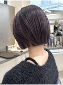 ラベンダー/ラベンダーグレージュ/ボブ/ケアブリーチ/20代