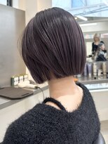 ラベンダー/ラベンダーグレージュ/ボブ/ケアブリーチ/20代