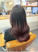ブリーチ無しでつくる、赤グラデカラー