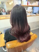 ポタム 東中野(potamu)&nbsp;ブリーチ無しでつくる、赤グラデカラー