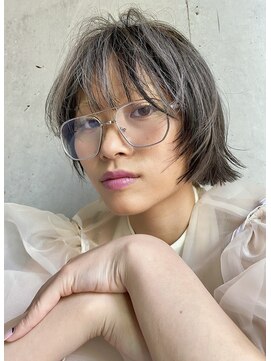 ハイジア(hygea) シースルーバング☆マロンベージュ☆切りっぱなし☆レイヤーボブ