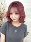 《高瀬寛菜》タッセルボブ/チェリーピンク/韓国くびれ巻き