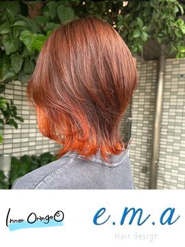 エマヘアデザイン(e.m.a Hair design) インナーオレンジ