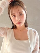 ナル(nalu.) ロングボブ/ハイライト/シースルーバング/切りっぱなし/髪質改善