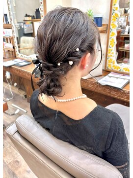 アール 北千住店(ar) ルーズアップ/結婚式アレンジ/編み込みアップ/二次会アレンジ