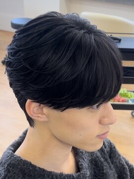 ビカム 名駅(become) 【シースルーフェザーパーマ】メンズ毛流れ