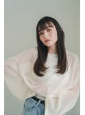 ハイライトミルクティーベージュロングレイヤーカット/原宿