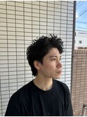 MEN’S HAIR/サーフカール/刈り上げセンターパート/船橋
