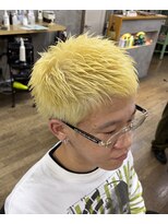 ファクトリーバーバーショップ(FACTORY barber shop) スパイキーショート×金髪