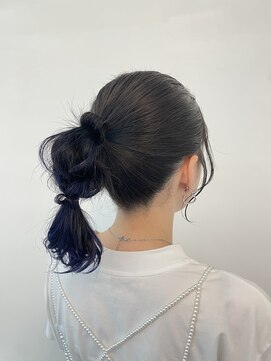 カッツ 駅家店(CUT S) 結んでも可愛い♪パープル裾カラー×簡単網下ろし
