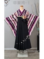 きものサロン すずめ屋&nbsp;レンタル番号　卒業袴-1　　花紋　　（袴、帯色変更可）