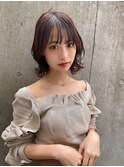 大人可愛いくびれミディ×シースルーバング
