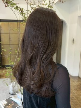 ヘアーアイスカルテット(HAIR ICI QUARTET) 透明感◎ブリーチなしショコラグレージュ×ウェーブ巻き髪