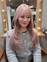 リエンス(RIENS)&nbsp;【RIENS】ピンクベージュ×前髪ロング