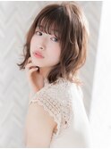 【ROMA】ラベージュ/ラベンダーベージュ/小顔外ハネネオウルフ