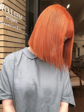メロウ(MELLOW) オレンジ×ラインを楽しむhair/10代20代30代40代