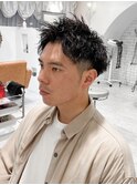 ツイストパーマ アップバング