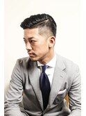 メンズかき上げニュアンスマッシュサイドパート韓国マッシュ