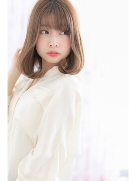 ミック 日暮里店(miq) 内巻きワンカールフレンチガーリー♪透け感Aラインボブa1