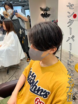 コワファーストナガサキシャンプーボーイ(COIFF1RST NAGASAKI SHAMPOO BOY) ミディアムセンターパート！