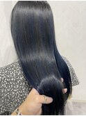 ハイライト×ブルー×silkトリートメント