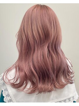 ルイス(L'wis) ベビーピンク学割U24ケアブリーチ渋谷10代20代ピンクカラー韓国