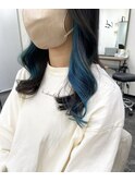 インナーカラー♪ブルー