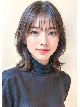 ルエ(rue) ひし形シルエットくびれヘア透け感前髪パーマ20代30代40代
